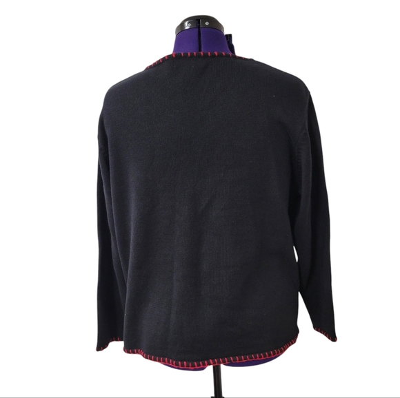 Vintage Dress Barn Ugly Christmas Sweater Snowflake Pearl Rhinestone Plus - Picture 5 of 14